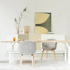 Arco Esstisch Essential Massivholz Eiche natural C30, reinweiss Clearance