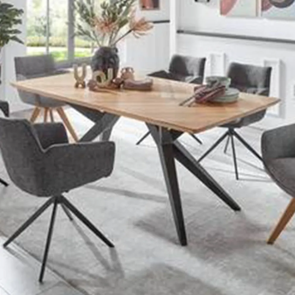 VALDERA Esstisch Fishbone eichefarbig Clearance