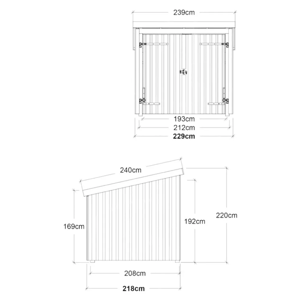 PLUS Fahrradunterstand Multi fichtefarbig Clearance