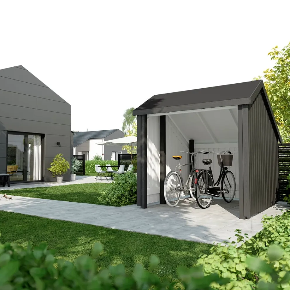 PLUS Fahrradunterstand Shelter fichtefarbig Discount