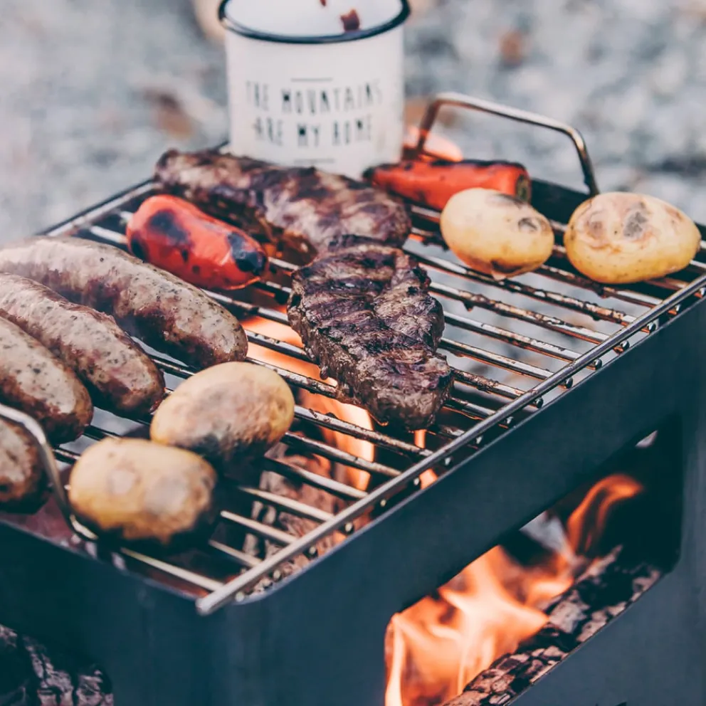 Höfats Feuerkorb & Grill Beer Box dunkelgrau Outlet