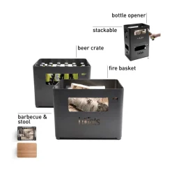 Höfats Feuerkorb & Grill Beer Box dunkelgrau Outlet