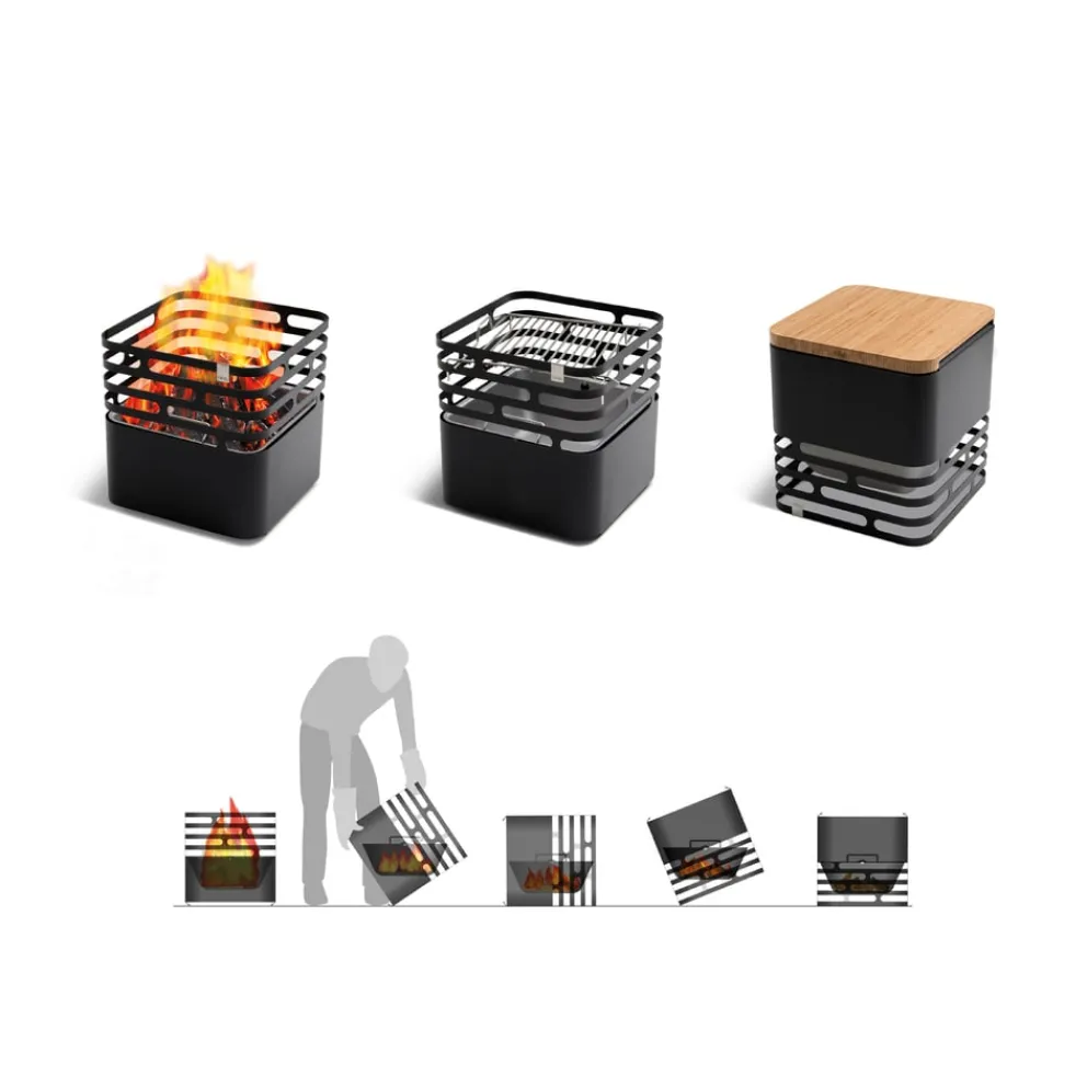 Höfats Feuerkorb & Grill Cube schwarz Online