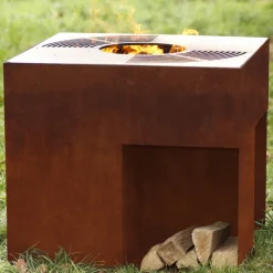 Nouvel Feuerschale & Grill Cubo Pro rostrot