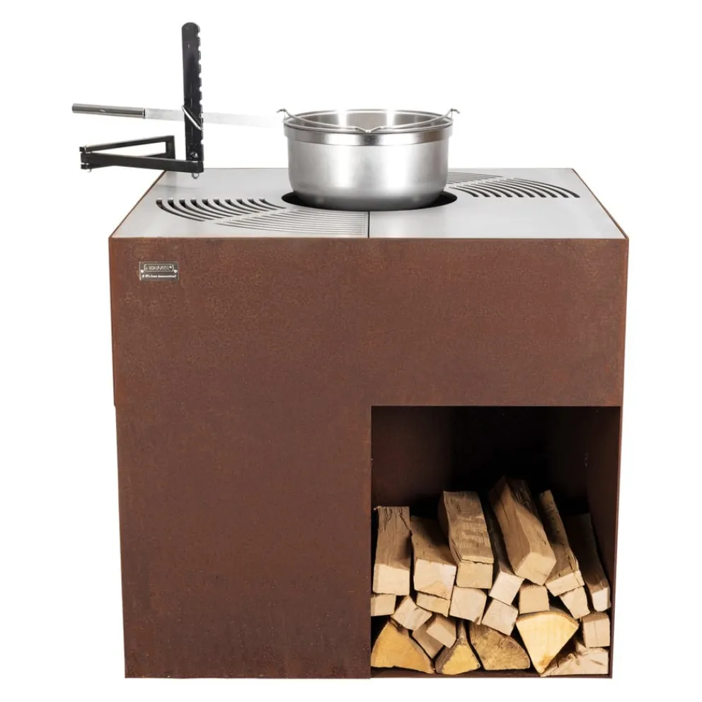 Nouvel Feuerschale & Grill Cubo Pro rostrot