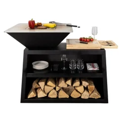 Nouvel Feuerschale & Grill Duro Pro schwarz Best