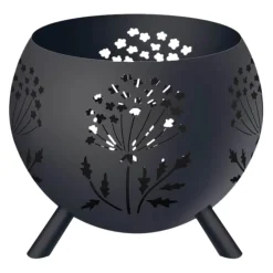 Colibri Feuerschale Flower schwarz