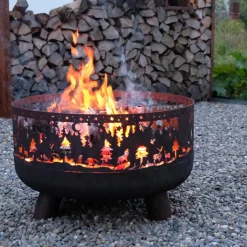 Nouvel Feuerschale Forest schwarz, silber Clearance