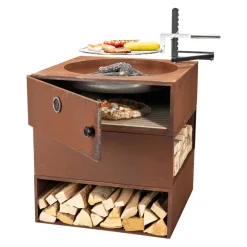 Nouvel Feuerschale mit integrierter Pizzafläche Passione due rostrot Discount