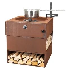 Nouvel Feuerschale mit integrierter Pizzafläche Passione due rostrot Discount