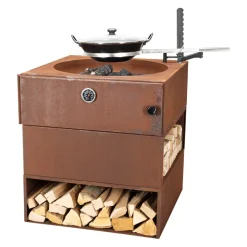 Nouvel Feuerschale mit integrierter Pizzafläche Passione due rostrot Discount