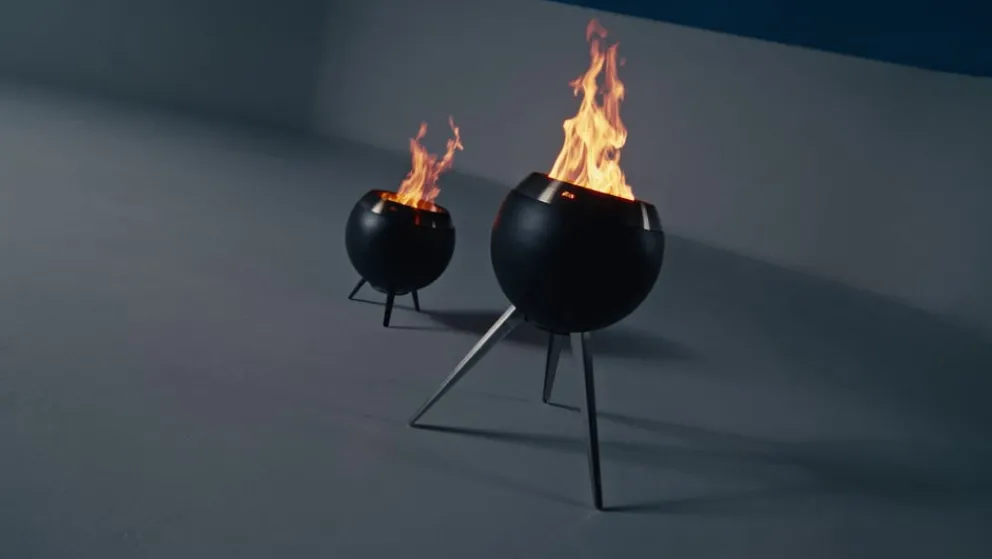 Höfats Feuerschale Moon 45 schwarz, silber Clearance