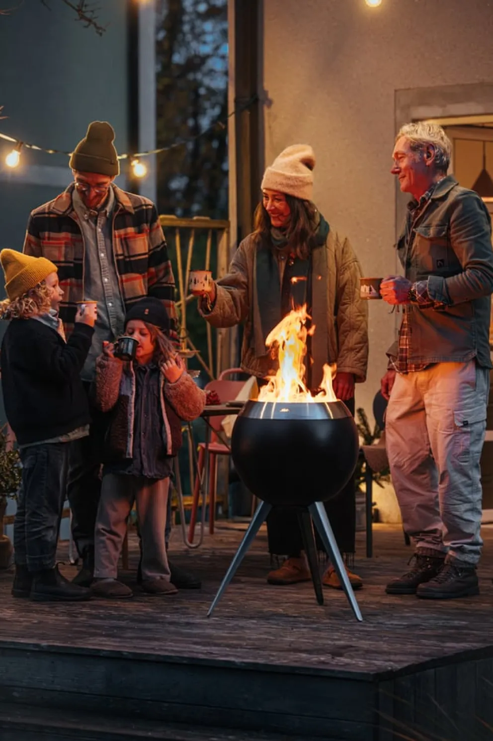 Höfats Feuerschale Moon 45 schwarz, silber Clearance