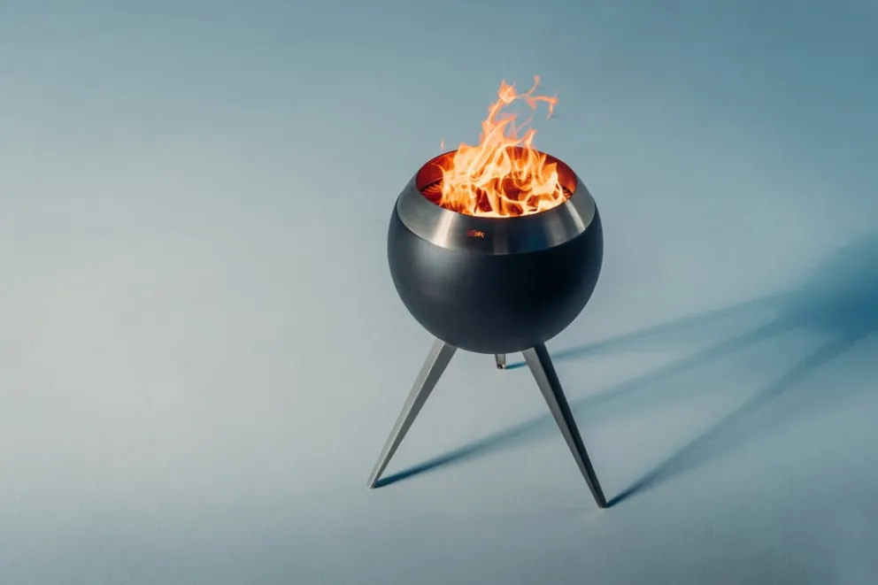 Höfats Feuerschale Moon 45 schwarz, silber Clearance