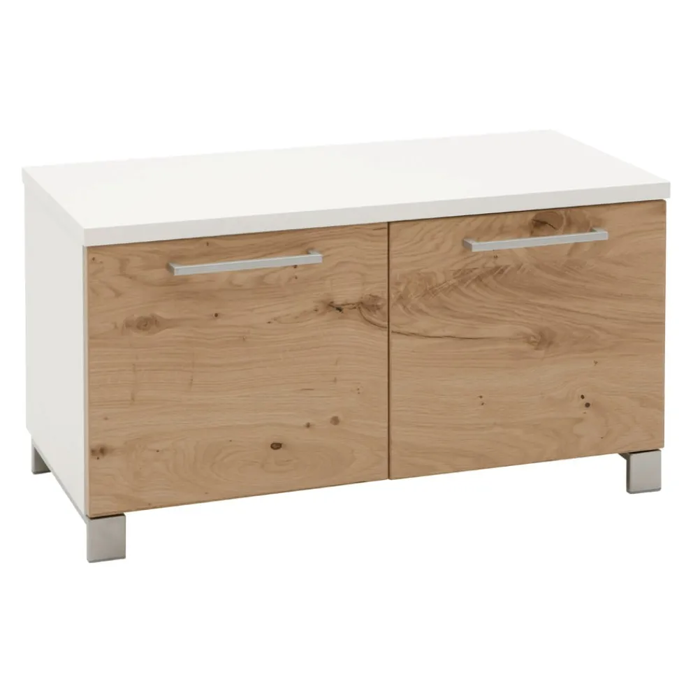 Dieter Knoll Garderobenbank Andalo eichefarbig, weiss New