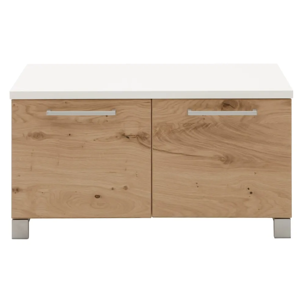 Dieter Knoll Garderobenbank Andalo eichefarbig, weiss New