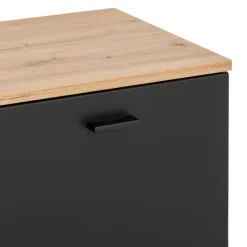Voleo Garderobenbank Buffalo eichefarbig, schwarz Discount