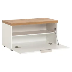 Voleo Garderobenbank Idea eichefarbig, weiss