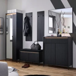 Hom'In Garderobenbank Noto schwarz Clearance