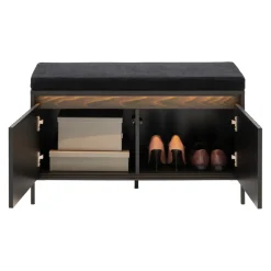 Hom'In Garderobenbank Noto schwarz Clearance