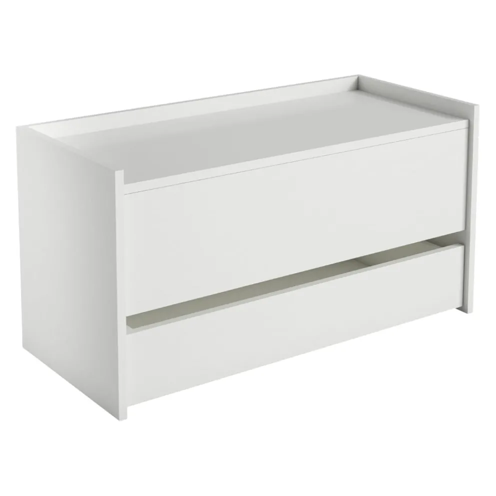 Sikelia Garderobenbank Shoe weiss