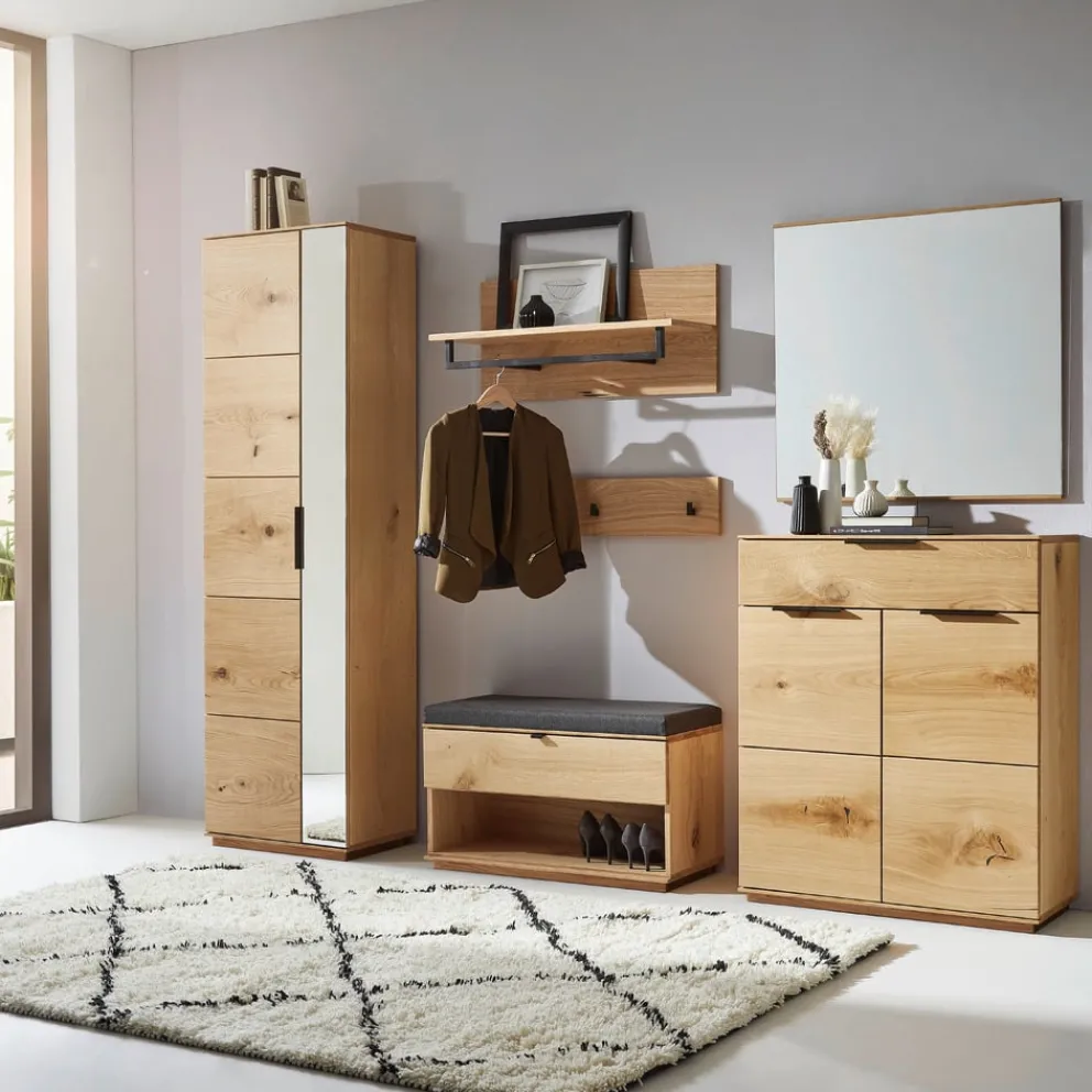 Linea Natura Garderobenbank Signum wildeichefarbig Sale