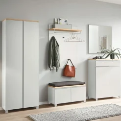 Dieter Knoll Garderobenbank Sorrent weiss Clearance