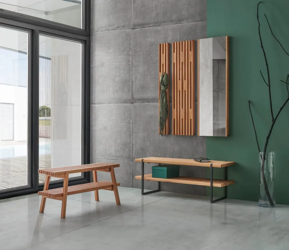 Linea Natura Garderobenbank Studioline eichefarbig