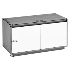 Novel Garderobenbank V100 eiche, weiss Best