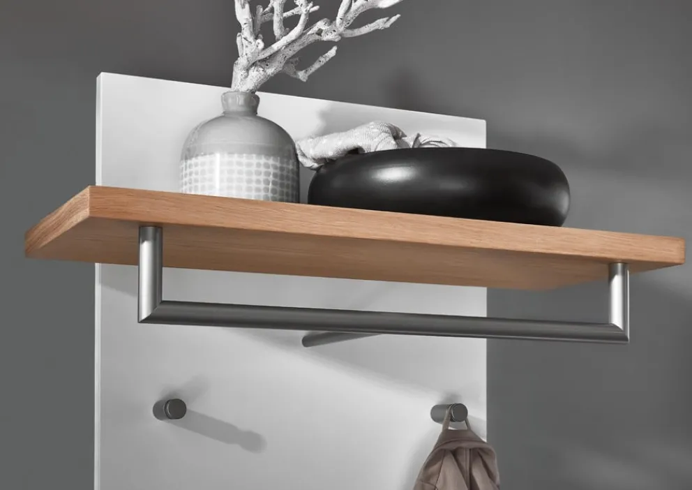 Dieter Knoll Garderobenpaneel Arco eichefarbig, weiss Discount