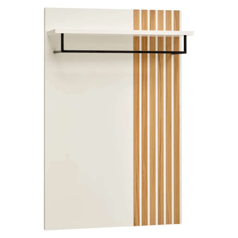 Edition Garderobenpaneel ENYO eichefarbig, weiss New