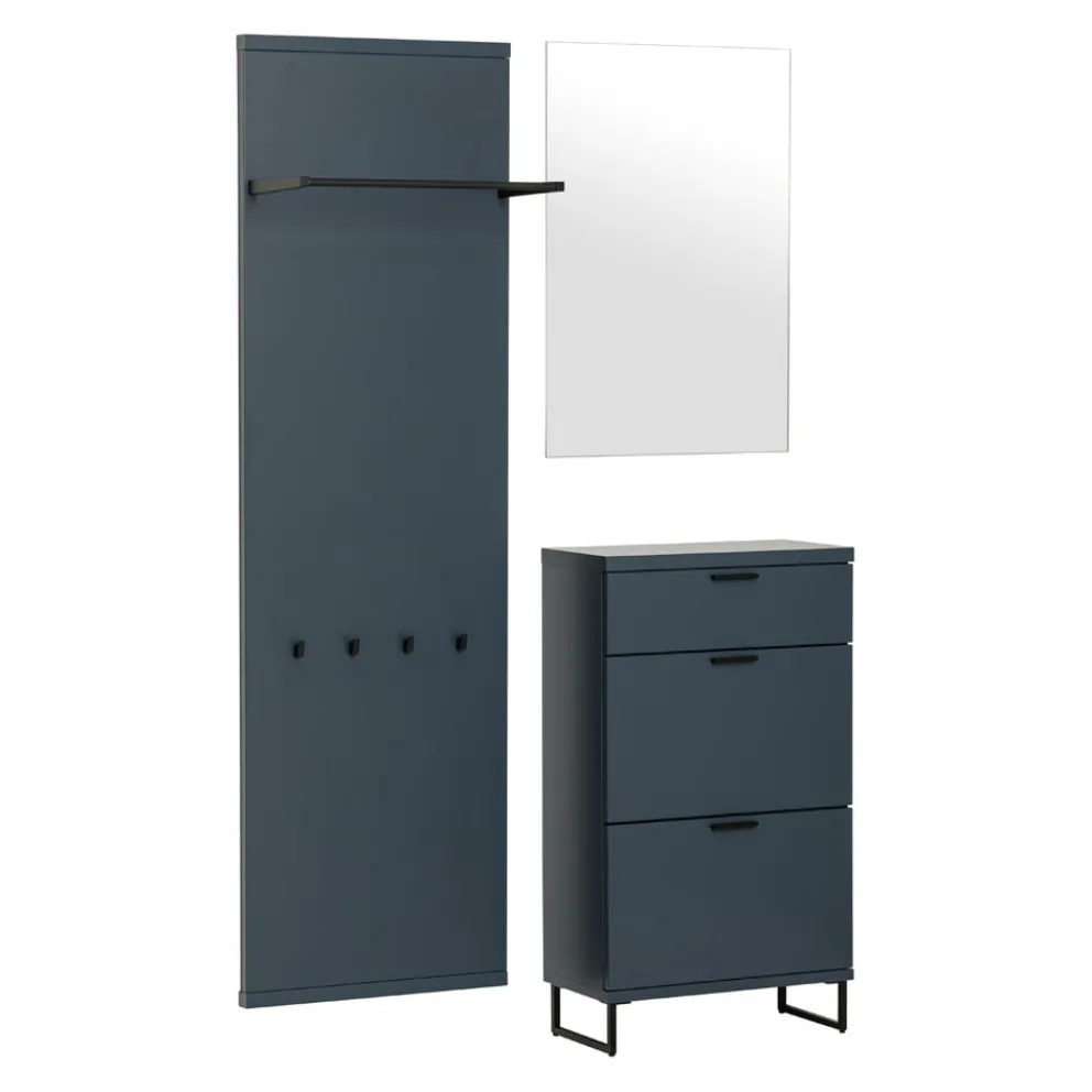 Invivus Garderobenpaneel Interno Atlantikblau, schwarz Hot