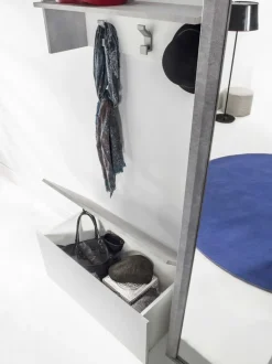 Sikelia Garderobenpaneel Shoe betongrau, weiss Online