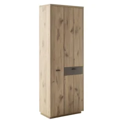 Voleo Garderobenschrank Damas eichefarbig, grau New
