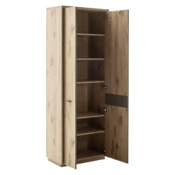 Voleo Garderobenschrank Damas eichefarbig, grau New