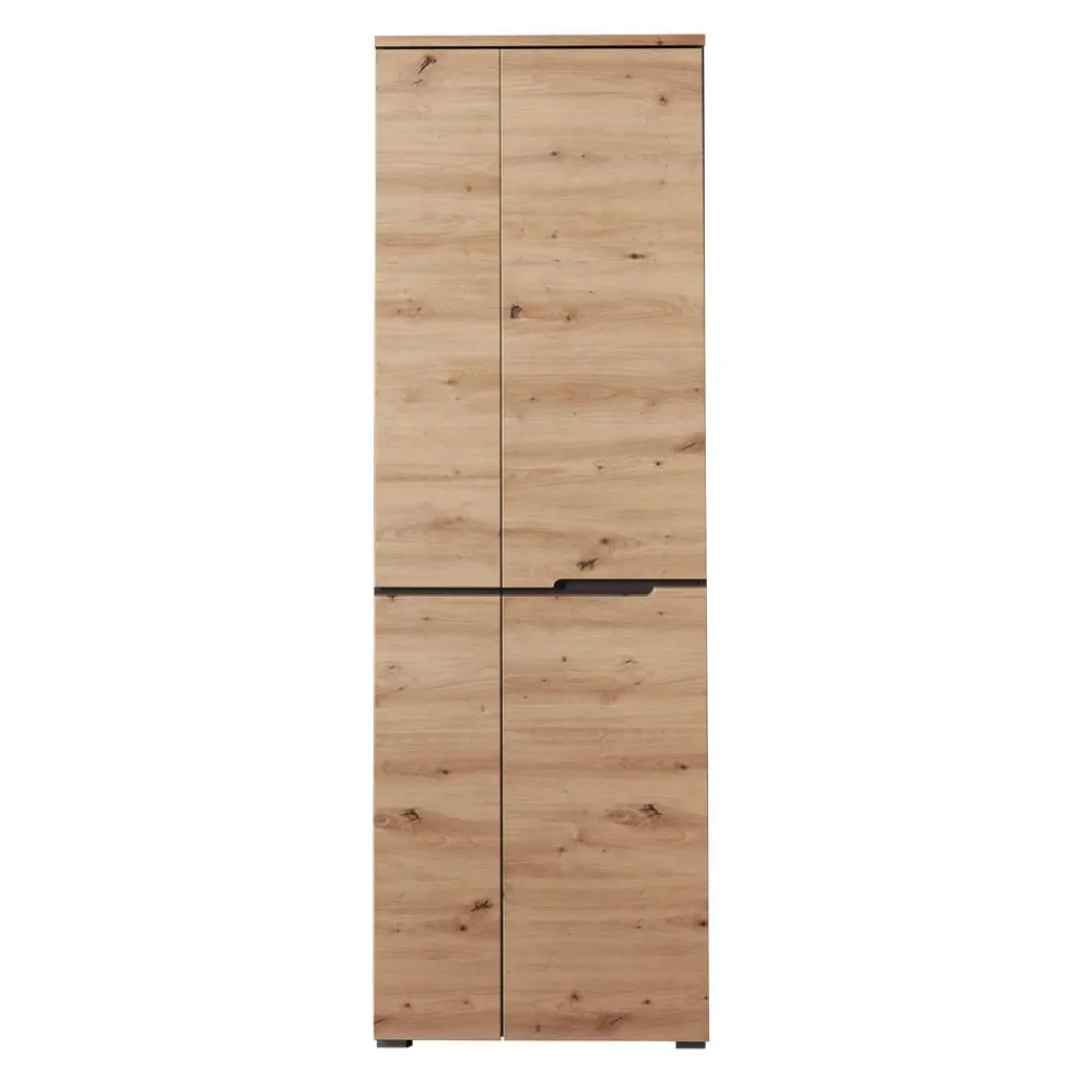 Voleo Garderobenschrank Detroit eichefarbig, graphitgrau Hot