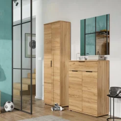MID.YOU Garderobenschrank Fremont navarra-eiche-nb. New