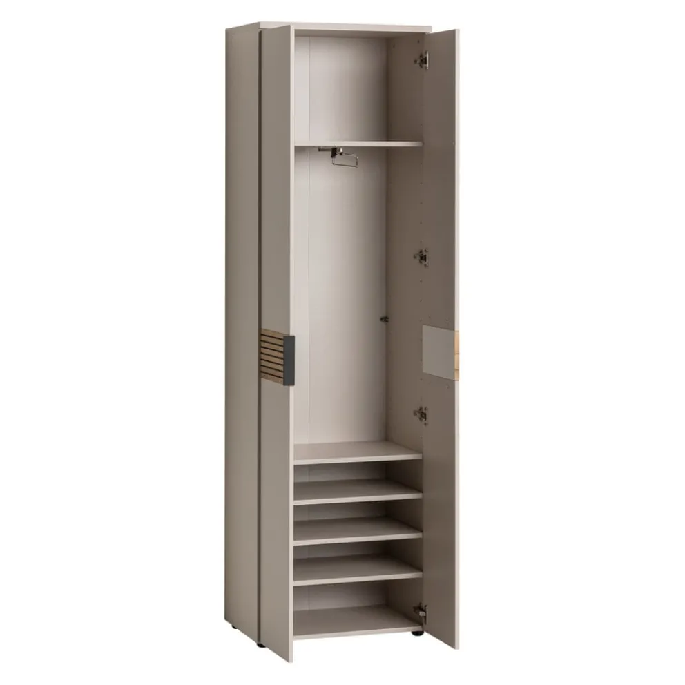 Voleo Garderobenschrank Indo eichefarbig, kaschmir Discount
