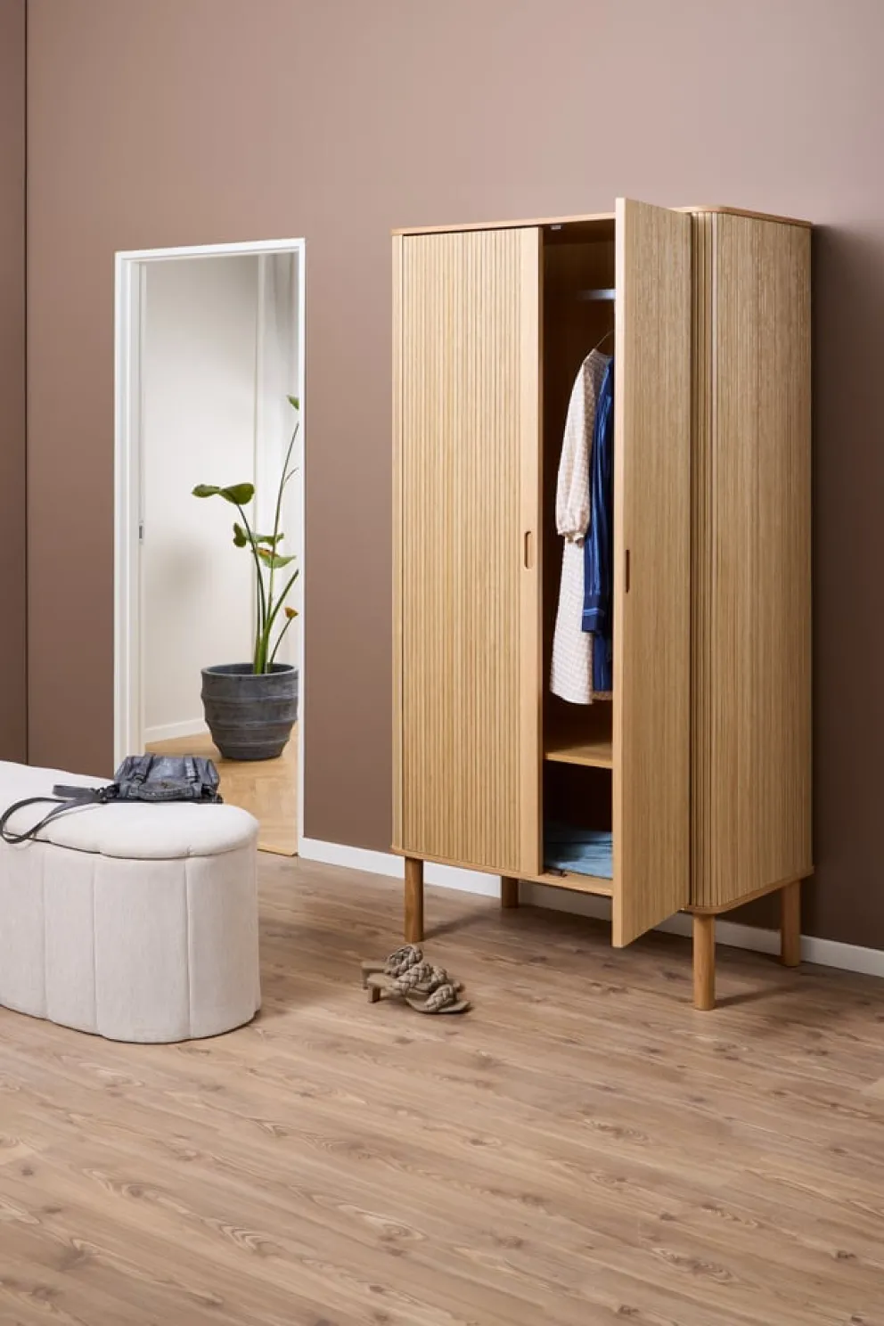 MID.YOU Garderobenschrank Langley eichefarbig Outlet