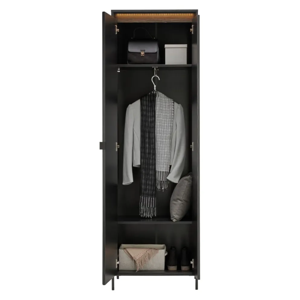 Hom'In Garderobenschrank Noto schwarz Hot