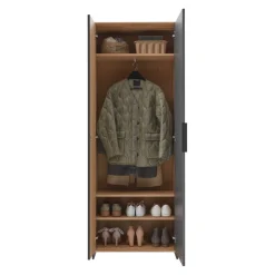 Dieter Knoll Garderobenschrank Riva anthrazit, eichefarbig Hot