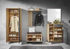 Dieter Knoll Garderobenschrank Riva anthrazit, eichefarbig Hot