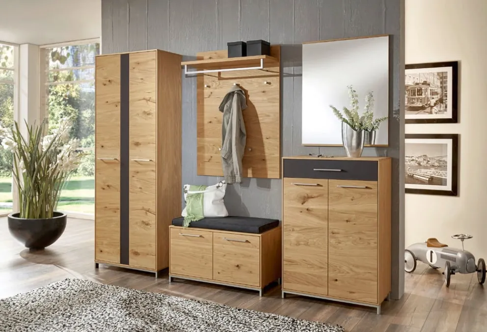 Novel Garderobenschrank Vedo anthrazit, eichefarbig Best