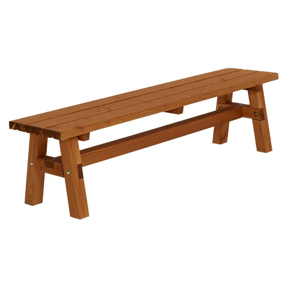PLUS Gartenbank Country teakfarbig Best