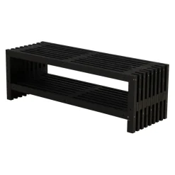 PLUS Gartenbank Rustik schwarz Discount