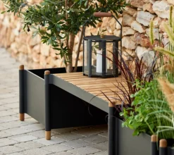 Cane-line Gartenbank Sticks lava grey, teakfarbig Sale