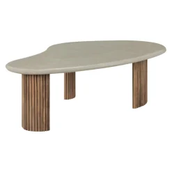 Ethnicraft Gartenbeistelltisch Boomerang hellgrau