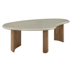 Ethnicraft Gartenbeistelltisch Boomerang hellgrau