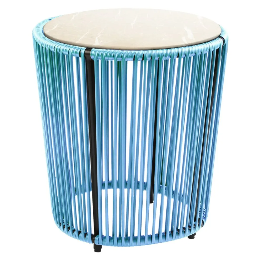 Ames Gartenbeistelltisch Cartagenas crème, pastellblau, schwarz Online