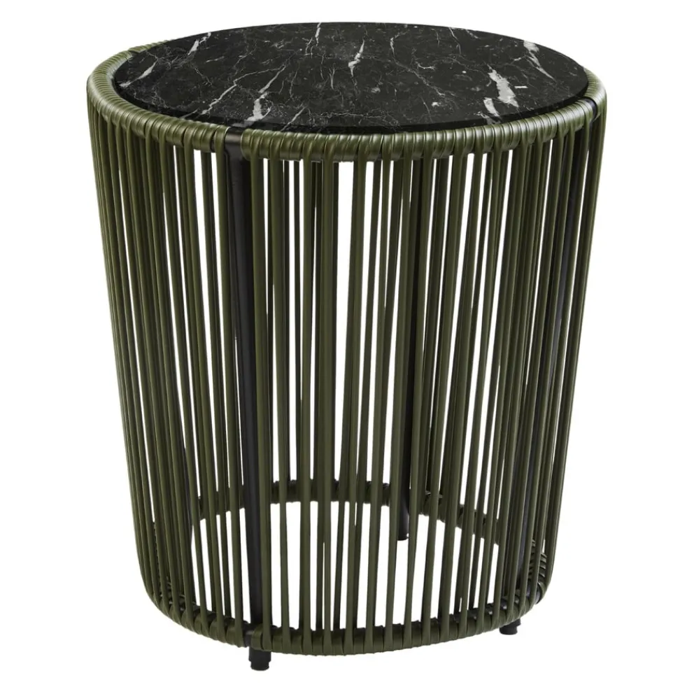 Ames Gartenbeistelltisch Cartagenas oliv, schwarz Outlet